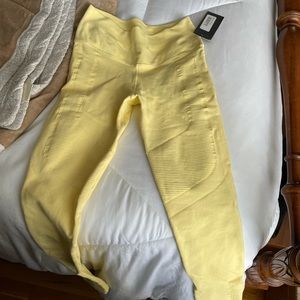 BNWT Nux one by one yellow leggings size small